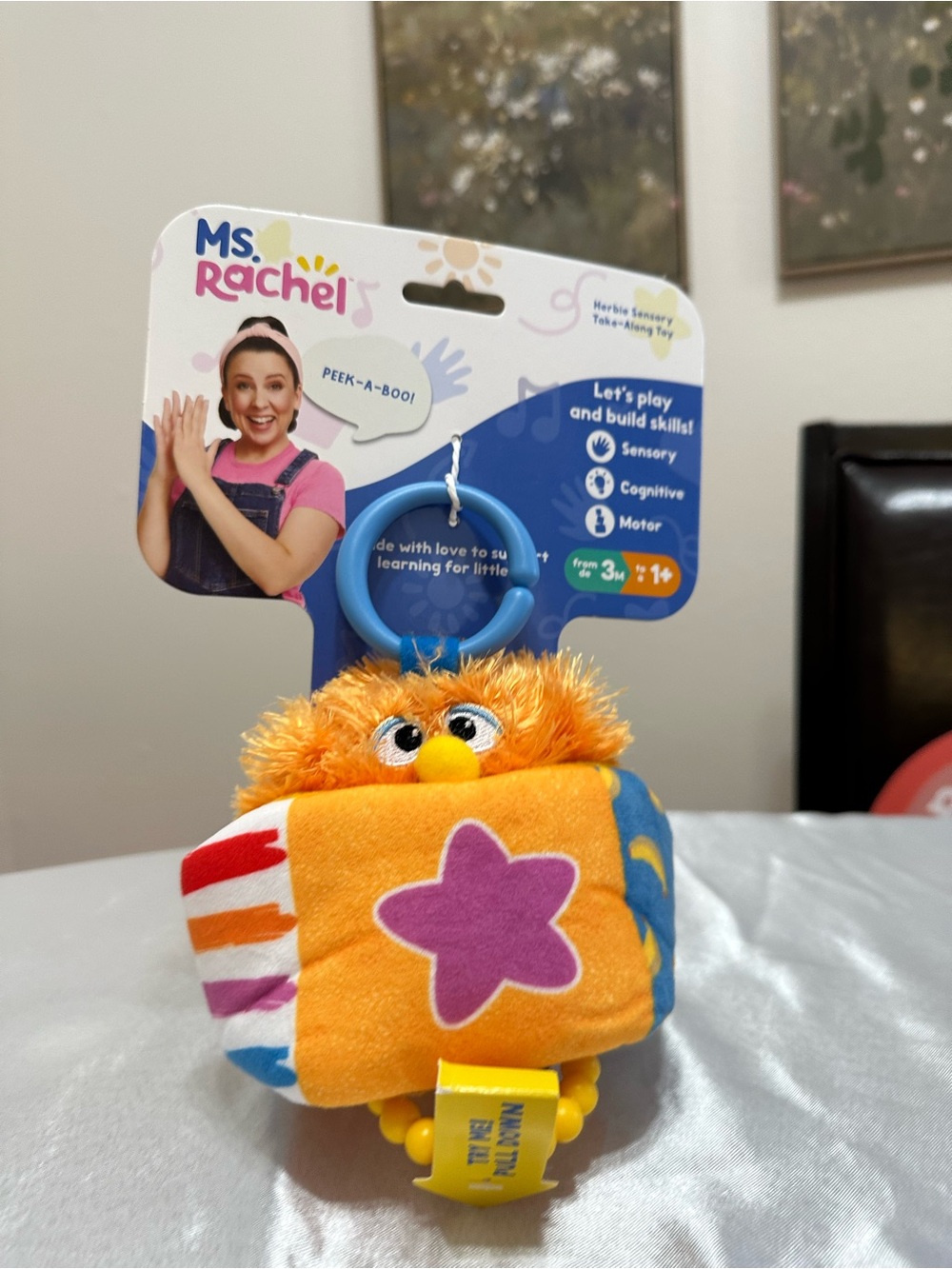 Rachel Plush Sensory Toy - Blue, Orange, Yellow, Red